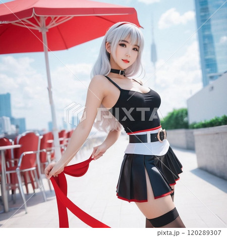 チア 台湾 レースクィーン　アニメ風の女の子　日本のギャル　マンガ　日本のアニメ 　[AI生成画像] 120289307