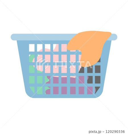 clothes in laundry basket clothes in laundry basket 120290336