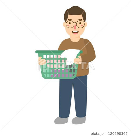 sorting laundry in baskets sorting laundry in baskets 120290365