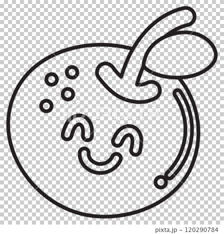 Happy orange outline for fruit, vegan, cartoon character, mascot, cute patch, juice, grocery shopping, supermarket, market, sticker, breakfast, lunch, diet, snack, kid colouring book, art, painting 120290784