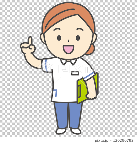 Explaining dental hygienist character illustration icon 120290792