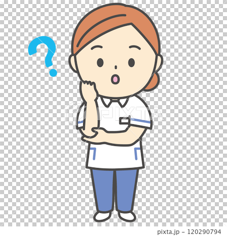 牙齒衛生員提問人物插圖圖標 牙齒衛生員提問人物插圖圖標 120290794