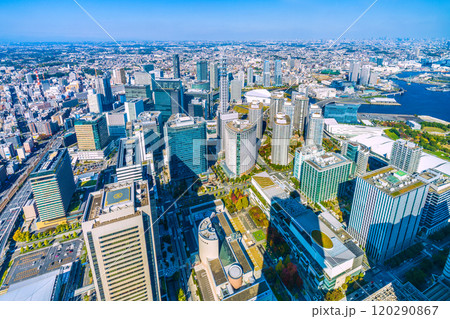 日本の横浜都市景観　麻布台や新宿、スカイツリーなど都心も一望…新時代…横浜駅やみなとみらい＝13日 120290867