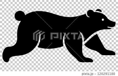 Simple silhouette illustration of a walking polar bear, cut out on transparent background Simple silhouette illustration of a walking polar bear, cut out on transparent background 120291180