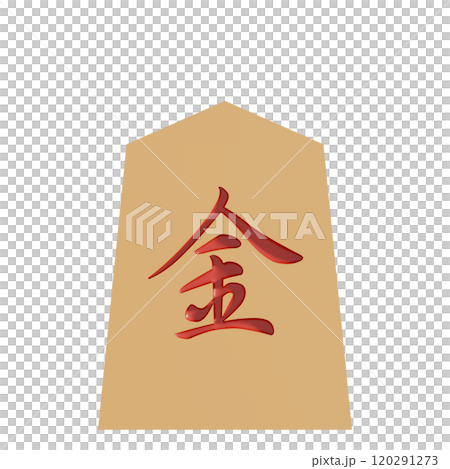 從正面(車後)看到的將棋棋子的 3D 插圖 從正面(車後)看到的將棋棋子的 3D 插圖 120291273