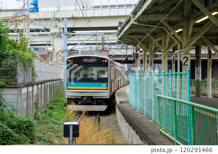 浜川崎駅に停車中の205系1000番台電車 浜川崎駅に停車中の205系1000番台電車 120291466
