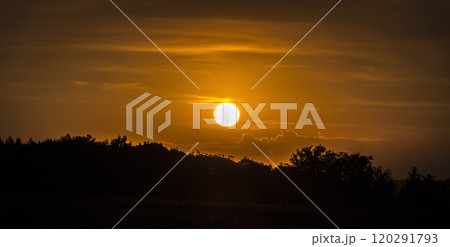 The sun in the orange sky The sun in the orange sky 120291793