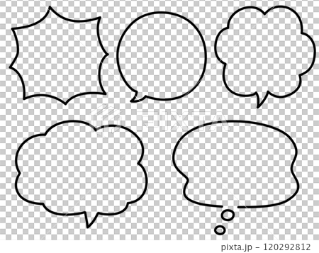 簡單的線條語音氣泡集 120292812