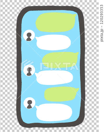 手繪鬆散智慧型手機通話螢幕訊息應用程式 120293353