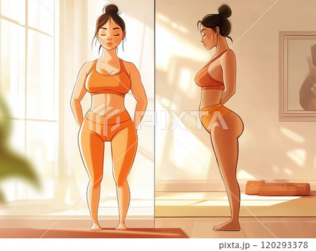 ダイエット　ビフォー 120293378