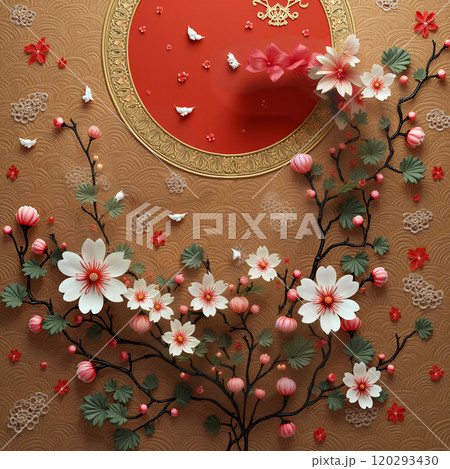 伝統模様に包まれた和の美しさ 120293430