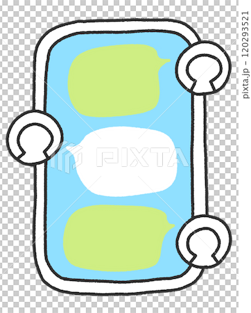 手繪鬆散智慧型手機通話螢幕訊息應用程式 120293521