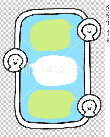 手繪可愛的智慧型手機通話螢幕訊息應用程式 120293720