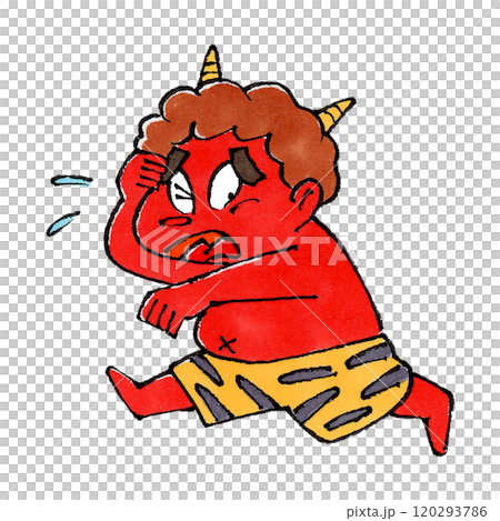 逃げる赤鬼 120293786