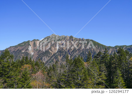 新穂高ロープウェイ西穂高口駅の屋上展望台より東方面を望む 新穂高ロープウェイ西穂高口駅の屋上展望台より東方面を望む 120294177