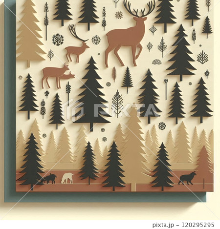北欧風のシンプルな森のパターン 北欧風のシンプルな森のパターン 120295295