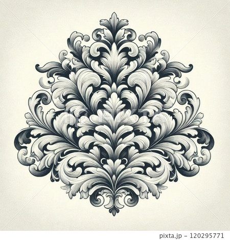 繊細で上品なダマスク模様 120295771