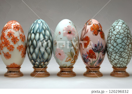 Elegant Decorative Eggs Available in Many Unique Designs and Beautiful Colors to Choose From 120296832