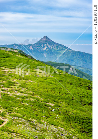 双六岳の中道分岐点から見る笠ヶ岳　北アルプス双六岳三俣蓮華岳登山 120297119
