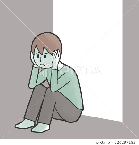 引きこもる男の子 120297183