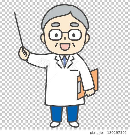 指點棒字元圖圖示的男醫生 120297393