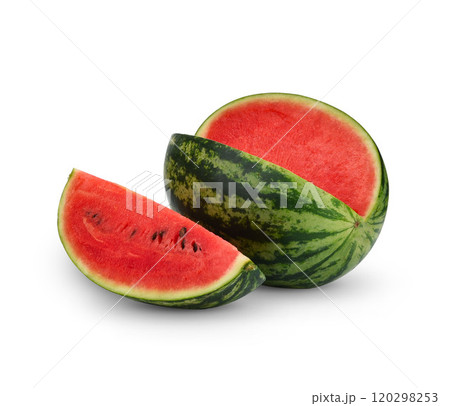 Sweet watermelon isolated on white background 120298253