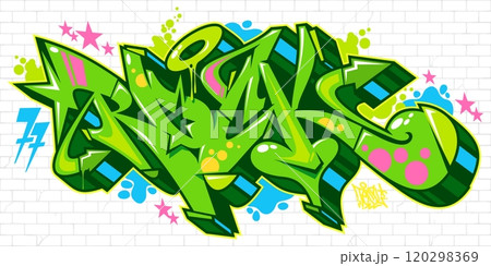 Urban Hip Hop Abstract Word Lets Graffiti Style Font Lettering Vector Illustration Template Art Urban Hip Hop Abstract Word Lets Graffiti Style Font Lettering Vector Illustration Template Art 120298369