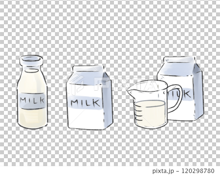Various milk illustration set 120298780