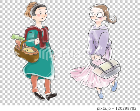 買い物帰りの女性 買い物帰りの女性 120298782