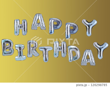happybirtyday銀不揃い金背景 happybirtyday銀不揃い金背景 120298785