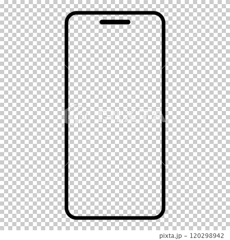 Simple smartphone illustration vector frame transparent 120298942