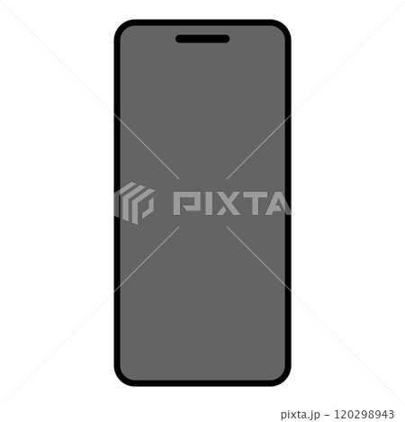 シンプルなスマホのイラスト ベクター 枠 黒 シンプルなスマホのイラスト ベクター 枠 黒 120298943