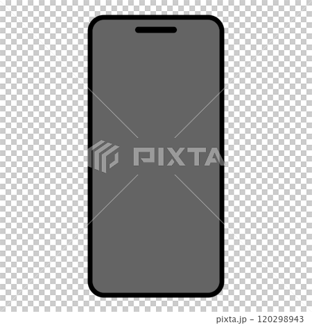 シンプルなスマホのイラスト ベクター 枠 黒 シンプルなスマホのイラスト ベクター 枠 黒 120298943