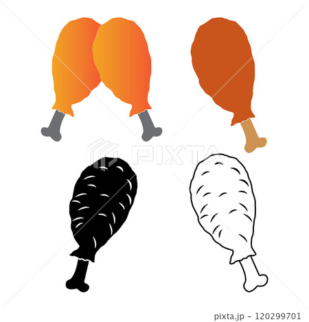 fried chicken icon fried chicken icon 120299701