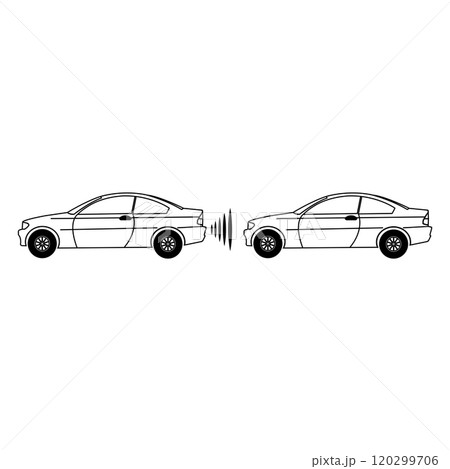 Car parking sensor signal icon Car parking sensor signal icon 120299706