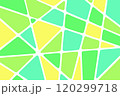 黄色と緑のカラフルな幾何学模様背景 120299718