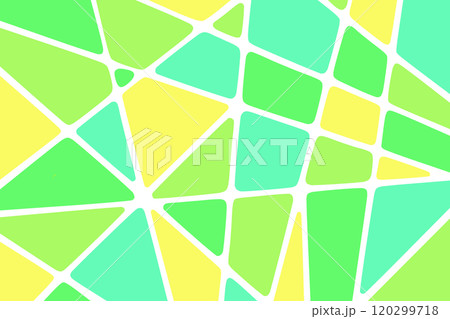 黄色と緑のカラフルな幾何学模様背景 120299718