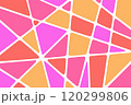 赤とピンクのカラフルな幾何学模様 120299806