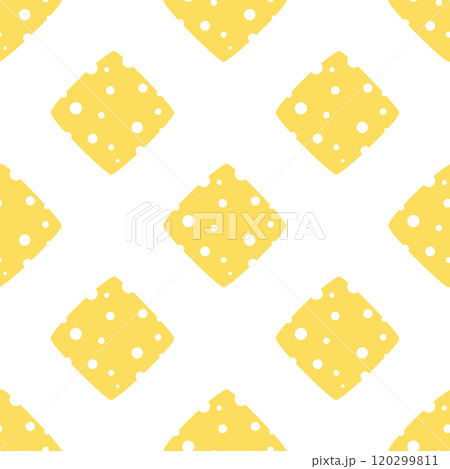 slice cheese seamless pattern slice cheese seamless pattern 120299811