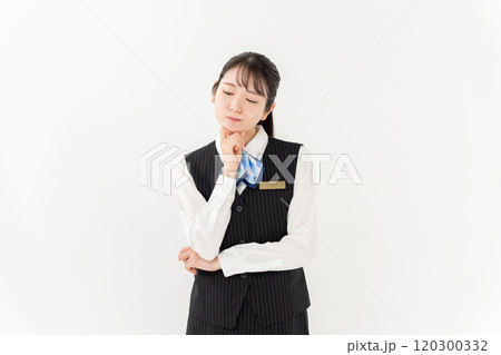 ビジネス 女性 制服 悩む ビジネス 女性 制服 悩む 120300332