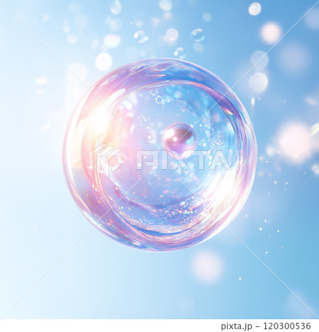 青空に浮かぶシャボン玉 120300536
