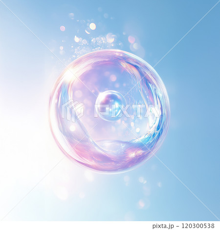 青空に浮かぶシャボン玉 120300538