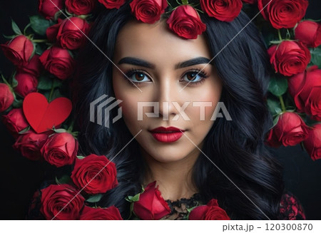 valentine's day in black and red 120300870