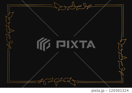 Gold ornament decorative elegance artwork rectangle wedding style.Vector illustration Gold ornament decorative elegance artwork rectangle wedding style.Vector illustration 120301324