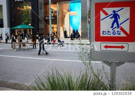 銀座通りの歩行者天国 120302838