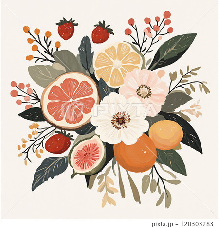 Beautiful Abstract Oil Painting Flower Bouquet 120303283