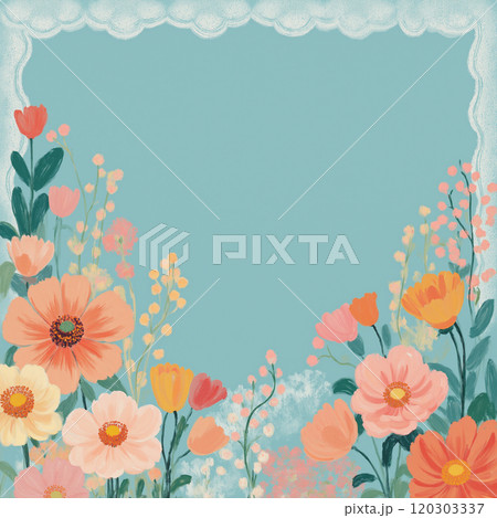 Abstract Elegant Watercolor Flower Bouquet 120303337