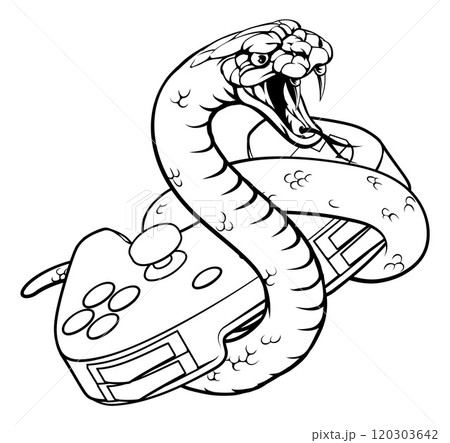 Snake Gamer Video Game Animal Sports Team Mascot Snake Gamer Video Game Animal Sports Team Mascot 120303642