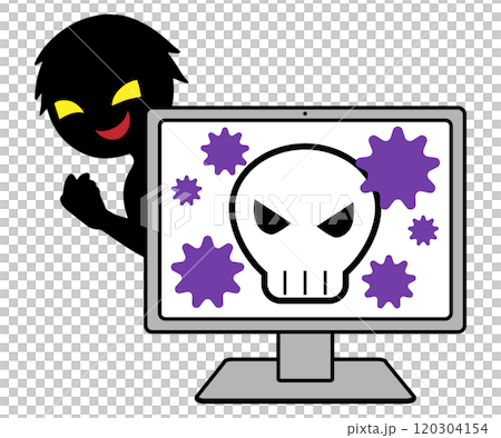 Hacker and hacked computer image material Hacker and hacked computer image material 120304154