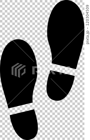 シンプルな足あとのイラスト 120304509